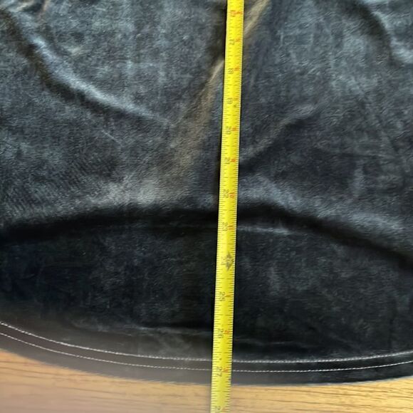 AXYEH BLUE TONES VELOUR BLOUSE.  NEW WITH TAGS - Picture 10 of 13